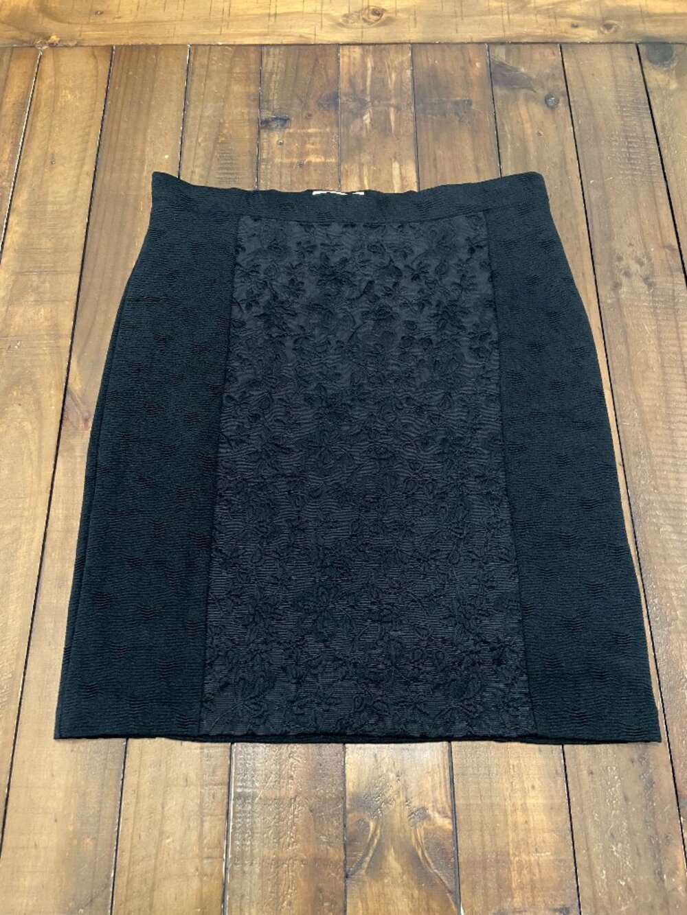 Anthropologie‎ Moulinette Soeurs Piana Textured Pencil Skirt Black 14